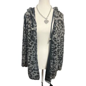 SOLD Grey light weight adjustable leopard print